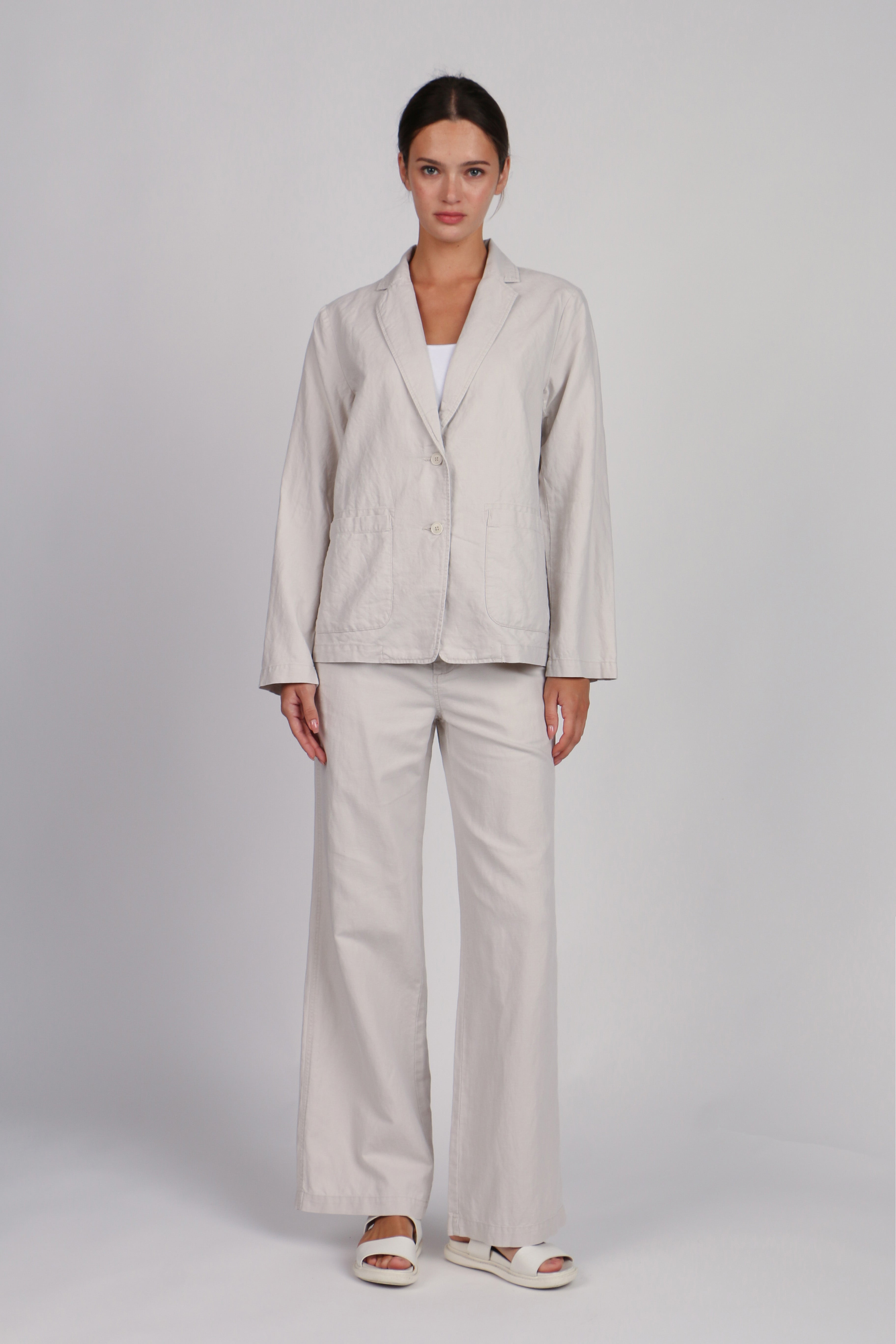 Linen Cotton Wide Leg Pant