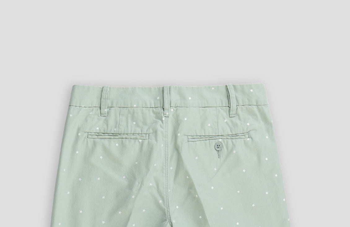 Star Print Cut Off Bermuda